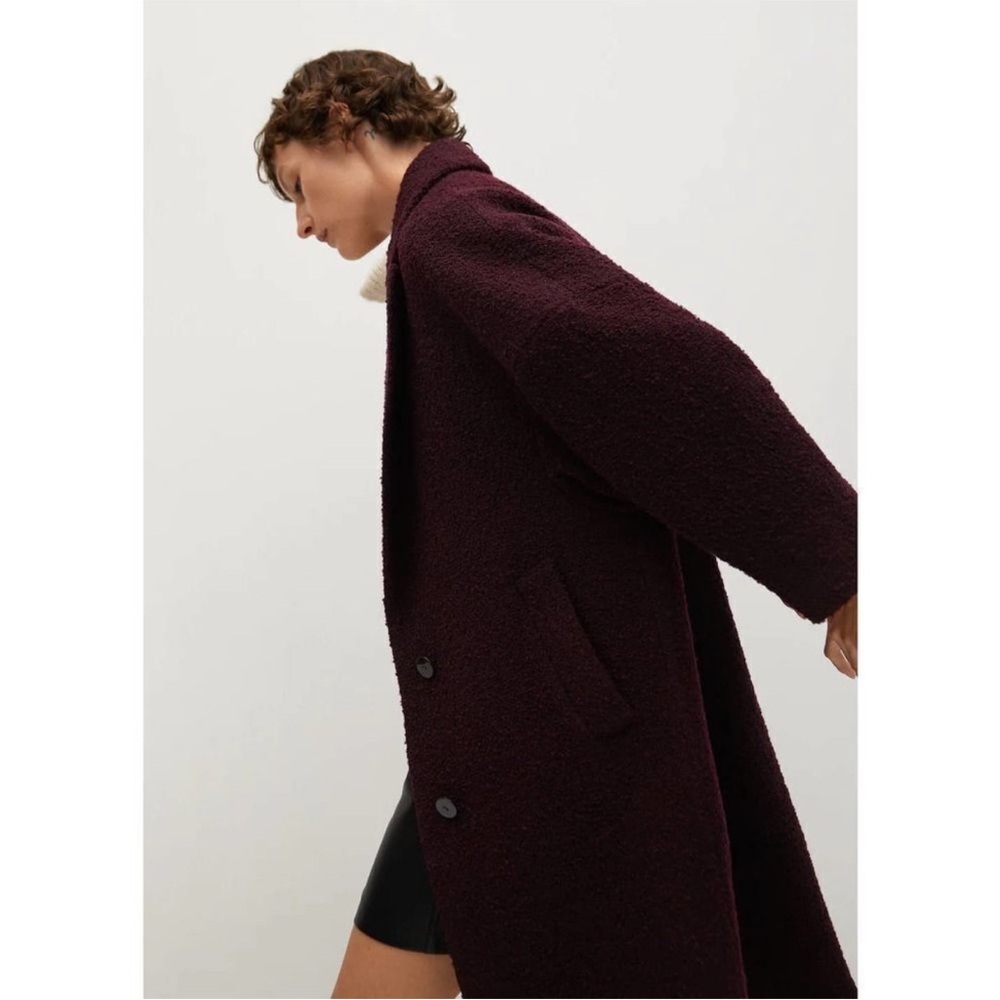 New with tag Mango burgundy Coat - Picture 6 of 16